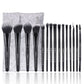 ZOREYA 15-Piece Makeup Brush Set with Black Handles