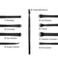 ZOREYA 15-Piece Makeup Brush Set with Black Handles